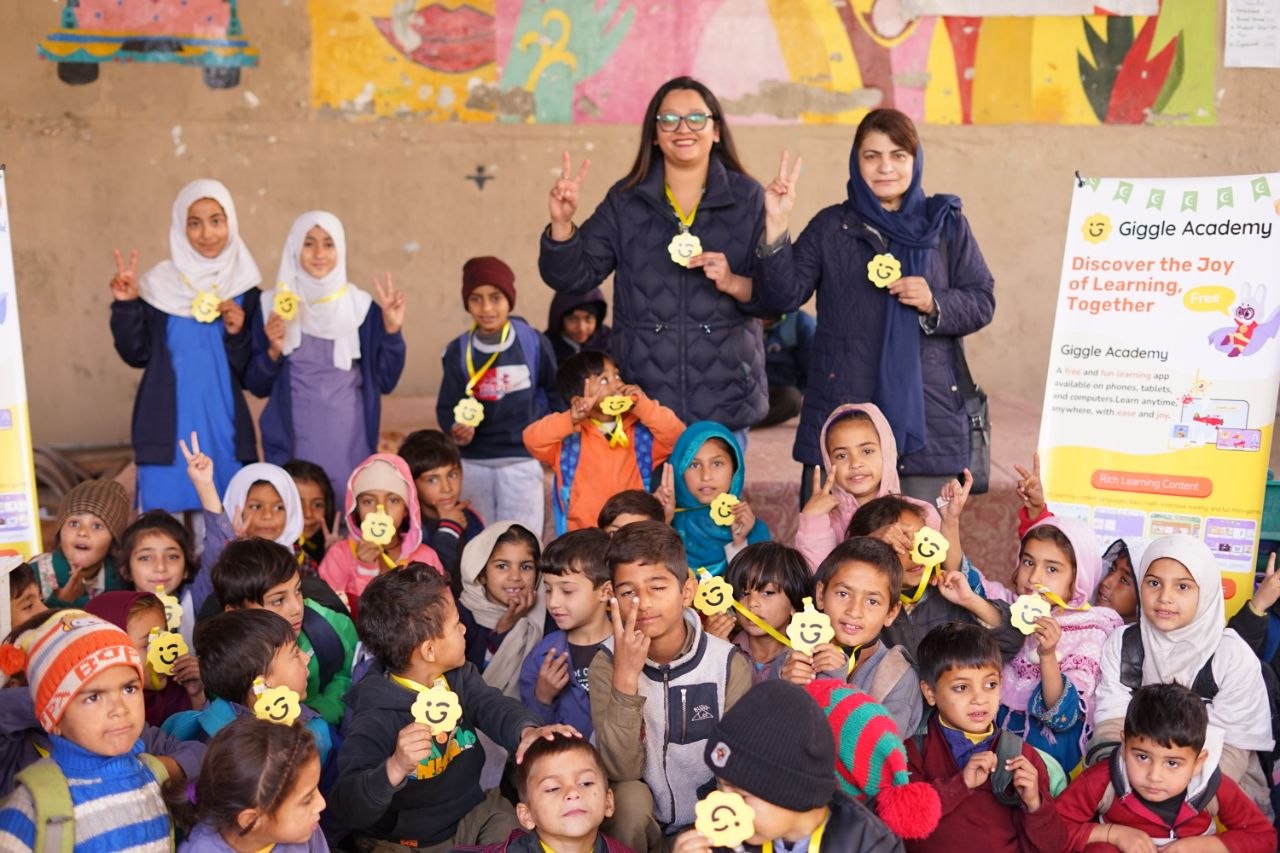 Girl studying in rural Pakistan